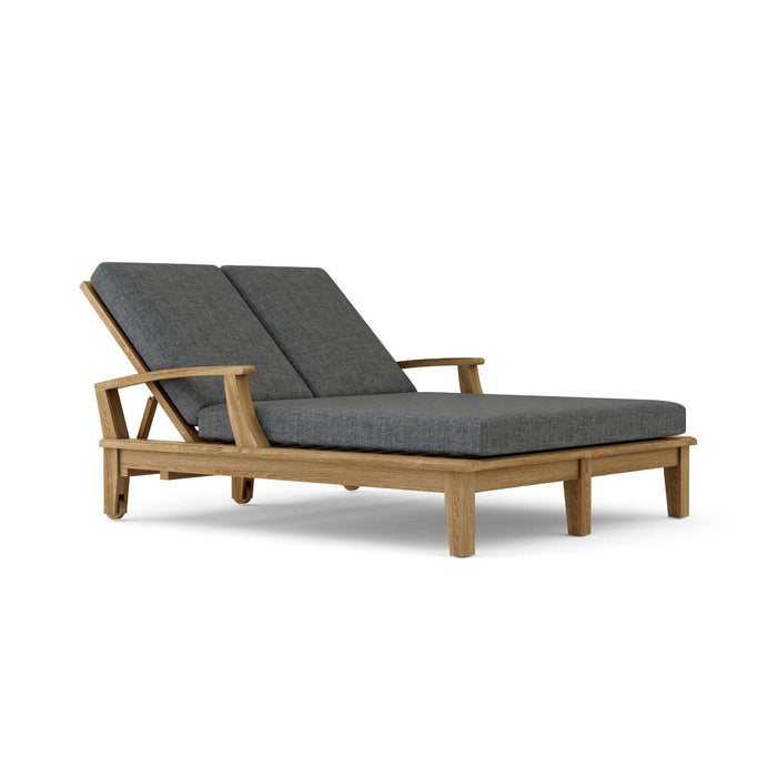 Anderson Teak Chaise Lounge Charcoal Anderson Teak Brianna Honey Golden Brown Double Sun Lounger