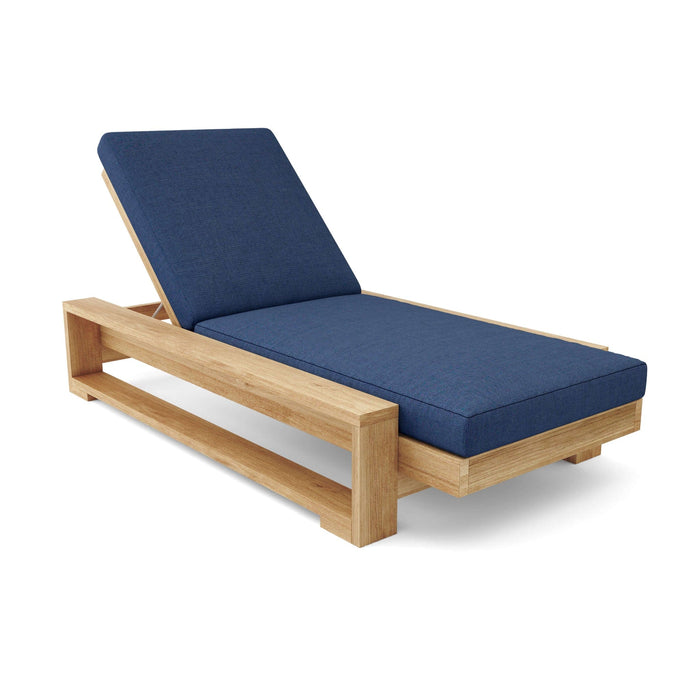 Anderson Teak Chaise Lounge Navy Anderson Teak Capistrano Honey Golden Brown Sun Lounger