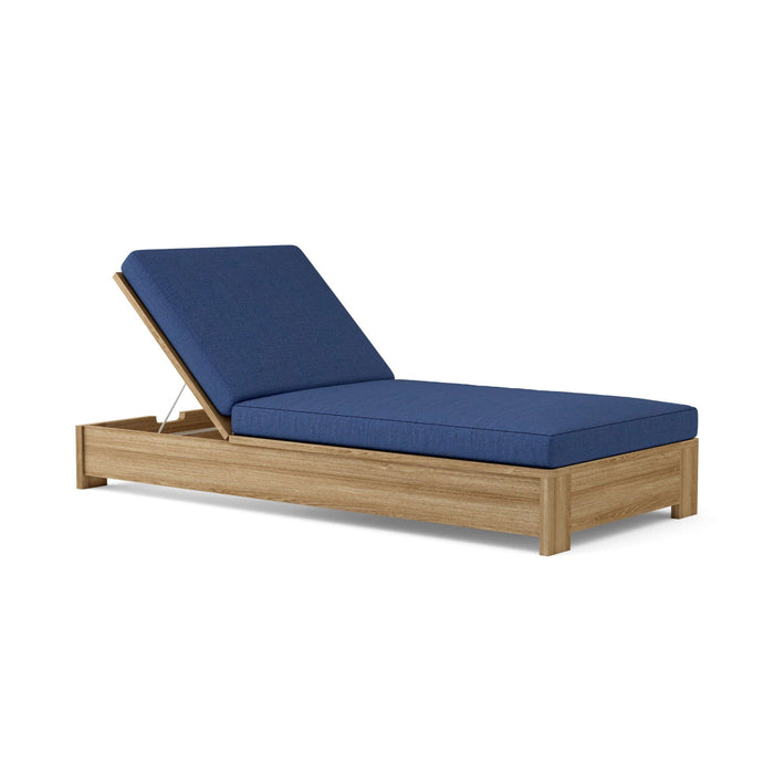 Anderson Teak Chaise Lounge Navy Anderson Teak Madera Honey Golden Brown Sun Lounger