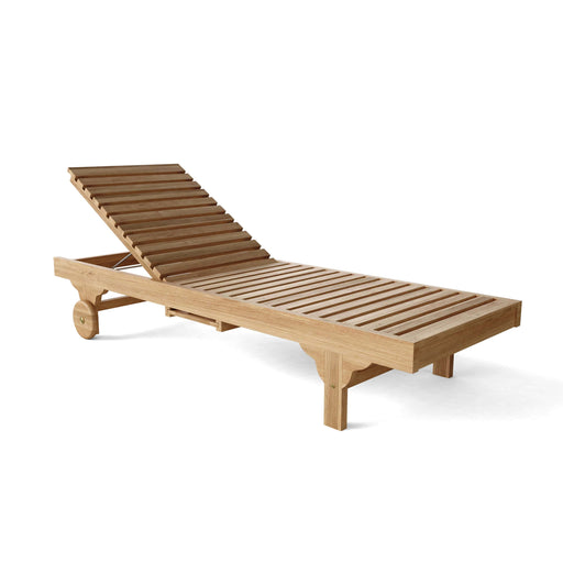 Anderson Teak Chaise Lounge None Anderson Teak Capri Honey Golden Brown Sun Lounger