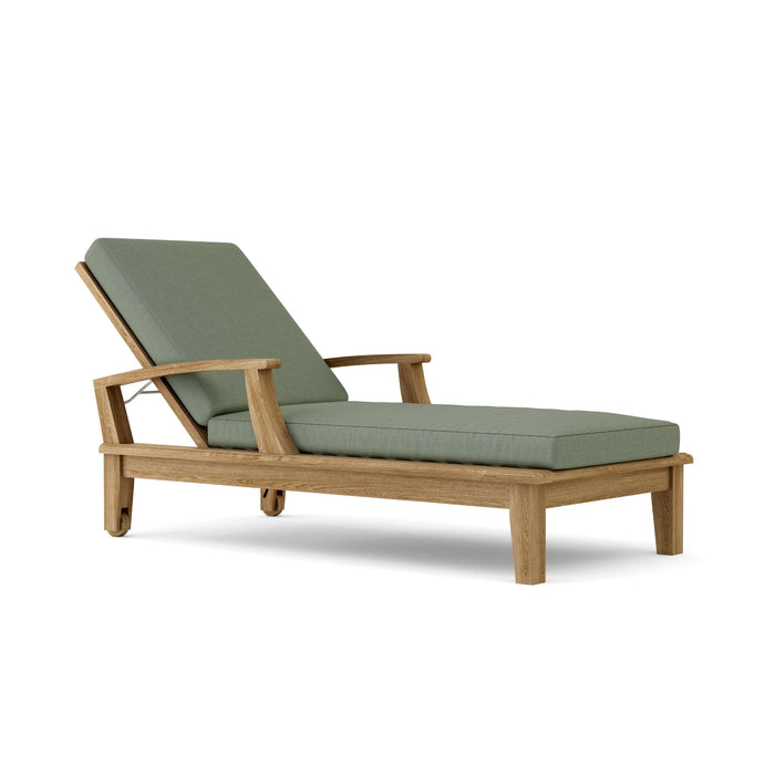 Anderson Teak Chaise Lounge Sage Anderson Teak Brianna Honey Golden Brown Sun Lounger