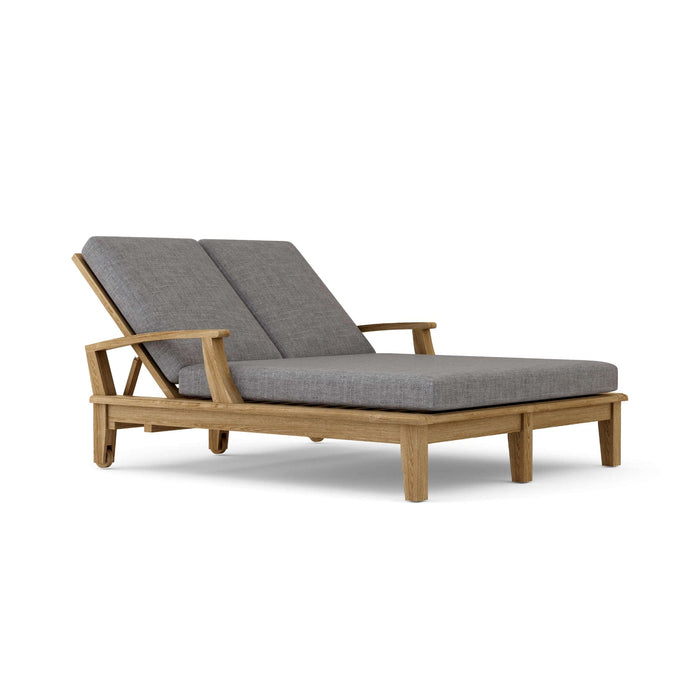 Anderson Teak Chaise Lounge Slate Anderson Teak Brianna Honey Golden Brown Double Sun Lounger