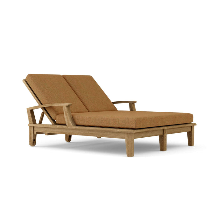 Anderson Teak Chaise Lounge Teak Anderson Teak Brianna Honey Golden Brown Double Sun Lounger