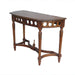 Anderson Teak Console Table Anderson Teak Neoclassical Demilune Wood Console Table