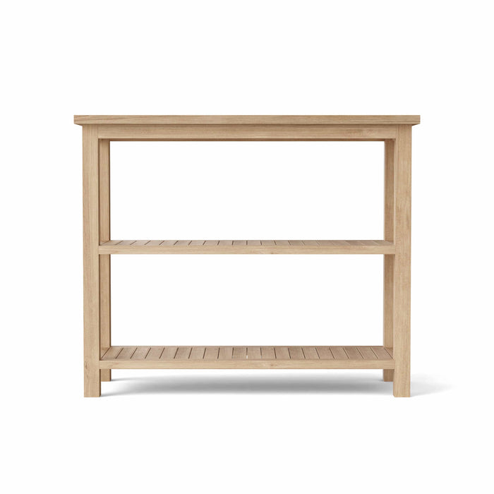 Anderson Teak Console Table Anderson Teak Outdoor Wood Towel Console Table