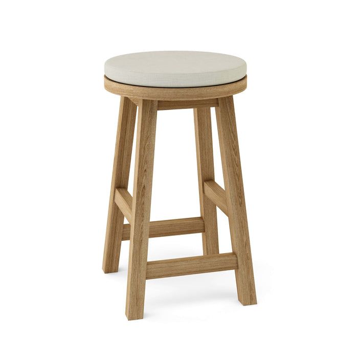 Anderson Teak Counter Stool Natural Anderson Teak Alpine Outdoor Wood Round Counter Stool