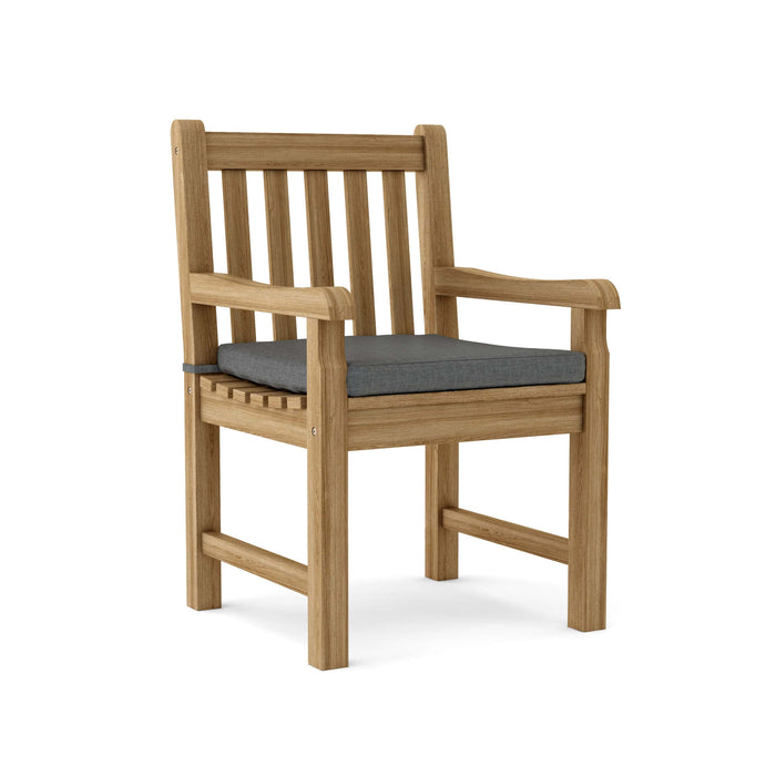 Anderson Teak Dining Chair Charcoal Anderson Teak Honey Golden Brown Classic Dining Armchair