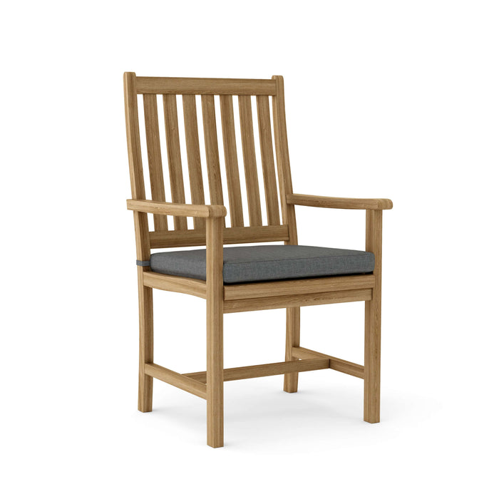 Anderson Teak Dining Chair Charcoal Anderson Teak Honey Golden Brown Wilshire Dining Armchair