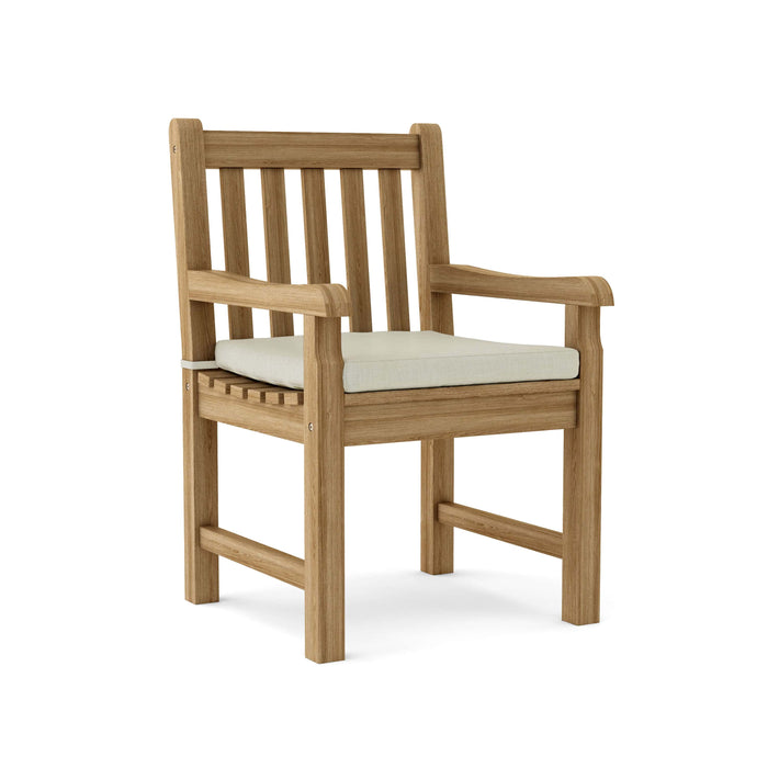 Anderson Teak Dining Chair Natural Anderson Teak Honey Golden Brown Classic Dining Armchair