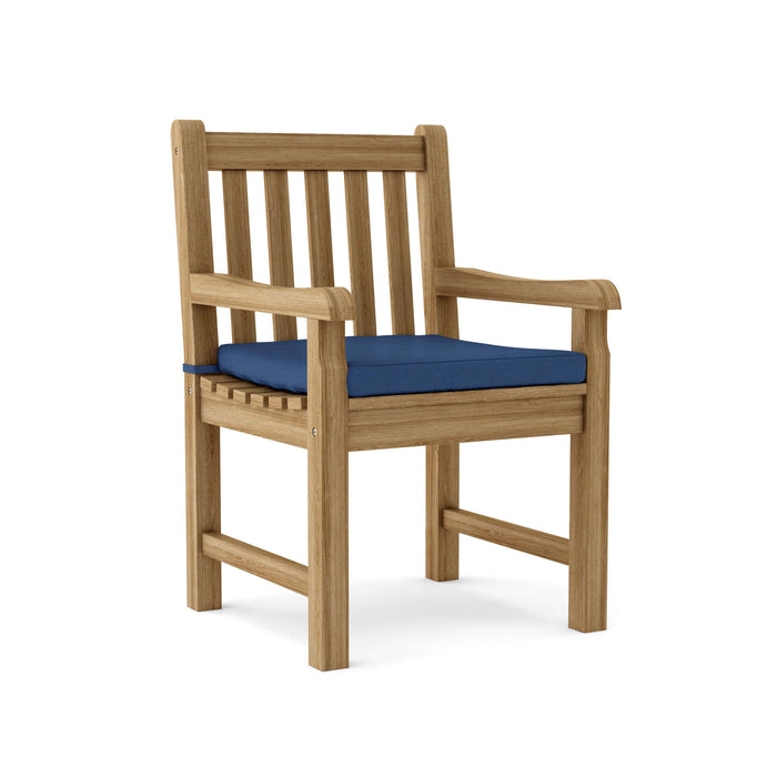 Anderson Teak Dining Chair Navy Anderson Teak Honey Golden Brown Classic Dining Armchair