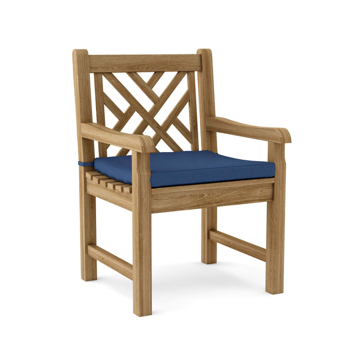 Anderson Teak Dining Chair Navy Anderson Teak Honey Golden Brown Vilano Dining Armchair