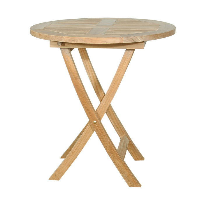 Anderson Teak Dining Table Anderson Teak Bahama 27″ Round Wood Bistro Folding Table