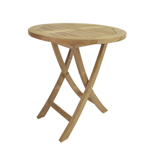 Anderson Teak Dining Table Anderson Teak Bahama 27″ Round Wood Bistro Folding Table