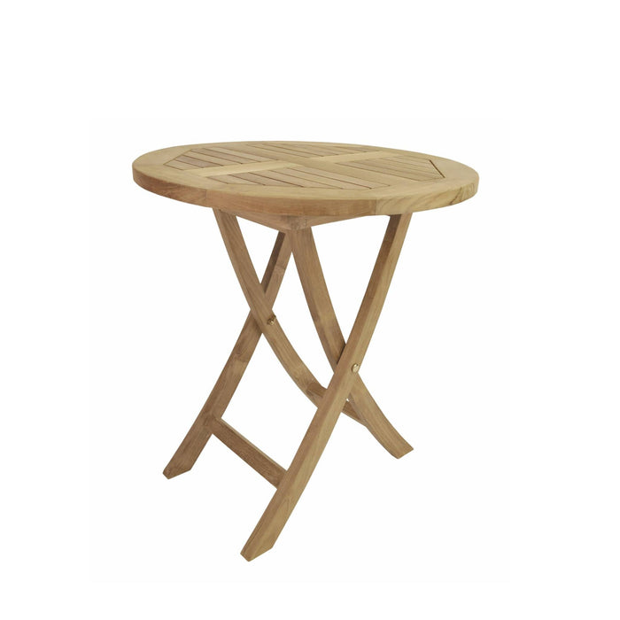 Anderson Teak Dining Table Anderson Teak Bahama 27″ Round Wood Bistro Folding Table