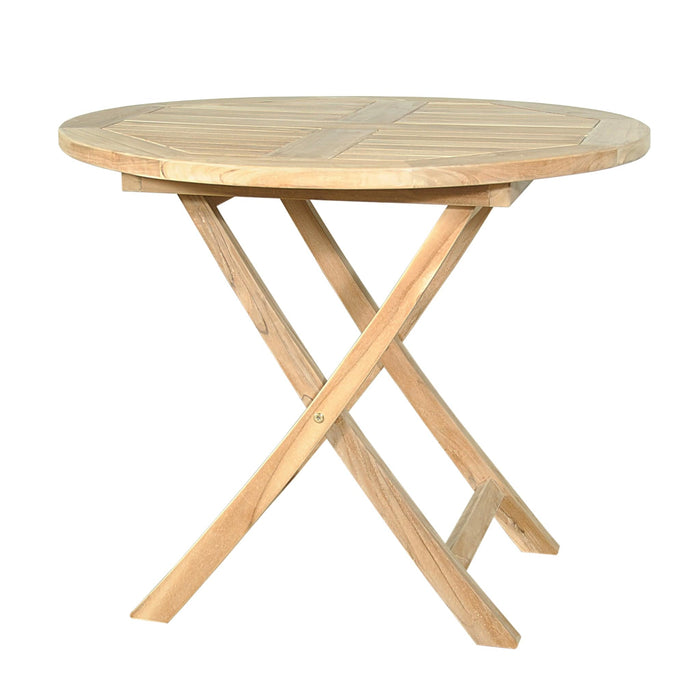 Anderson Teak Dining Table Anderson Teak Bahama 35″ Round Wood Folding Dining Table