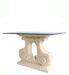 Anderson Teak Dining Table Anderson Teak Elysees Pedestal Round Glass Top Dining Table