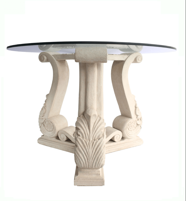 Anderson Teak Dining Table Anderson Teak Fleur Round Glass Top Stone Dining Table