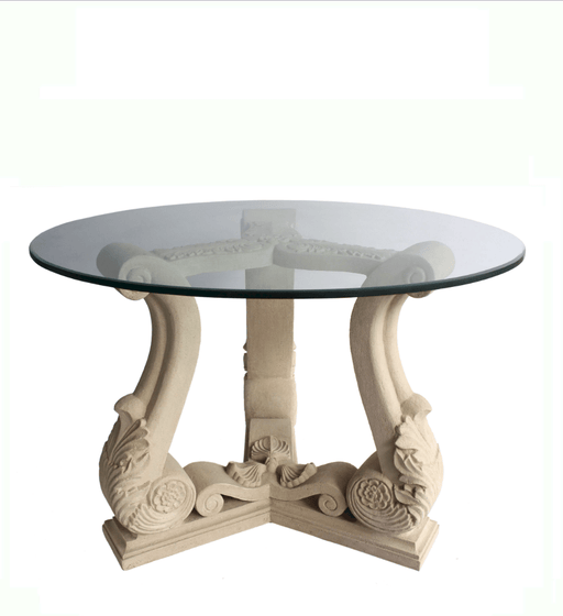 Anderson Teak Dining Table Anderson Teak Fleur Round Glass Top Stone Dining Table