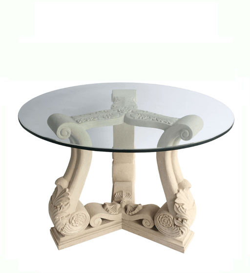 Anderson Teak Dining Table Anderson Teak Fleur Round Glass Top Stone Dining Table