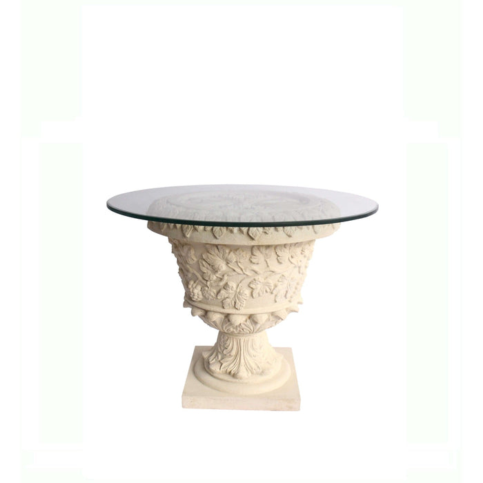 Anderson Teak Dining Table Anderson Teak French Round Glass Top Pedestal Stone Dining Table