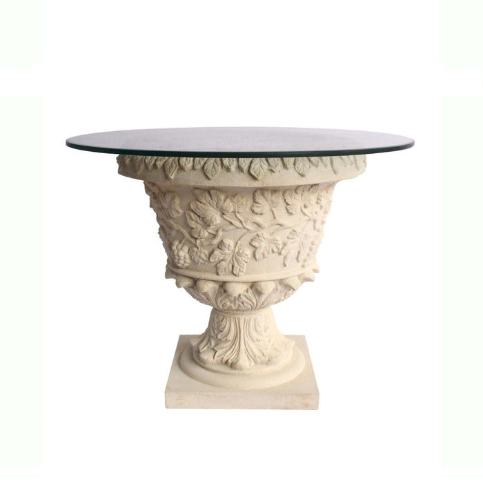 Anderson Teak Dining Table Anderson Teak French Round Glass Top Pedestal Stone Dining Table