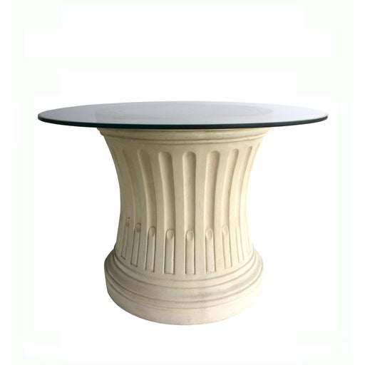 Anderson Teak Dining Table Anderson Teak Louis XIV Fluted Glass Top Pedestal Stone Dining Table