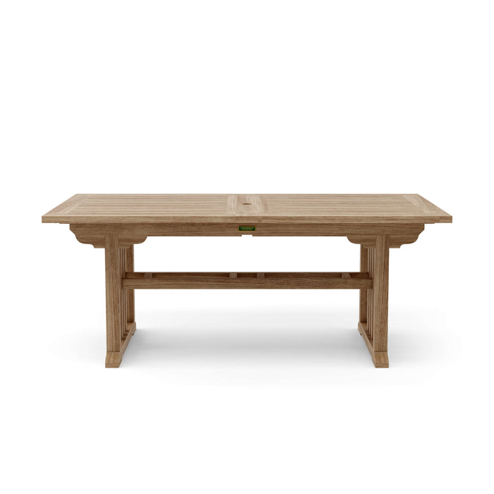 Anderson Teak Dining Table Anderson Teak Sahara 106″ Rectangular Double Extension Dining Table