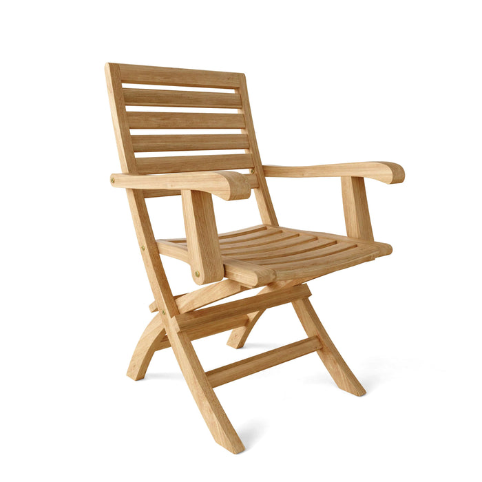 Anderson Teak Folding Chair None Anderson Teak Andrew Folding Outdoor Wood Armchair (2-pc)