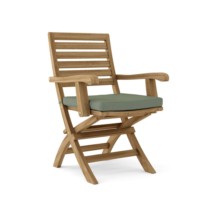 Anderson Teak Folding Chair Sage Anderson Teak Andrew Folding Outdoor Wood Armchair (2-pc)