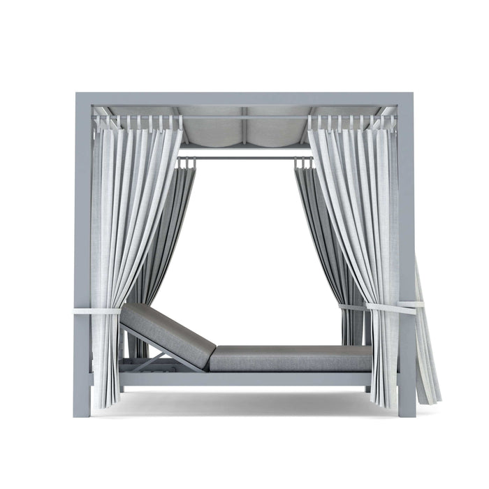 Anderson Teak Gazebo Anderson Teak Castello Aluminum Cabana with Sun Lounger