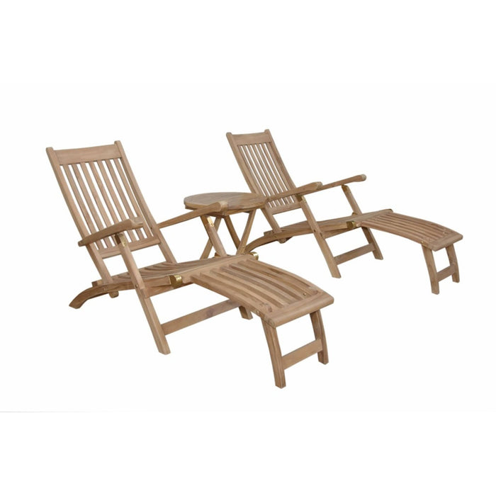 Anderson Teak Lounger Set Anderson Teak TROPICANA STEAMER 3-PC