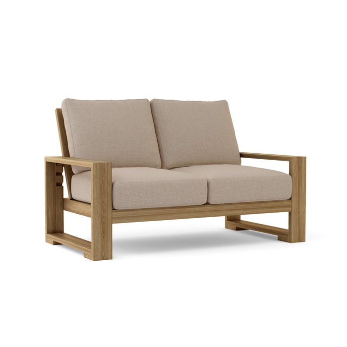 Anderson Teak Loveseat Ash Anderson Teak Capistrano Outdoor Wood Deep Seating Loveseat