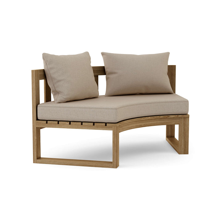 Anderson Teak Loveseat Ash Anderson Teak Circular Outdoor Wood Modular Deep Seating