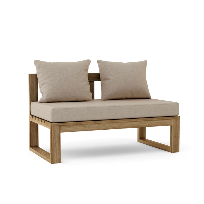 Anderson Teak Loveseat Ash Anderson Teak Straight Outdoor Wood Modular Deep Seating