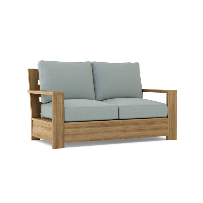 Anderson Teak Loveseat Mist Anderson Teak Madera Outdoor Wood Deep Seating Loveseat