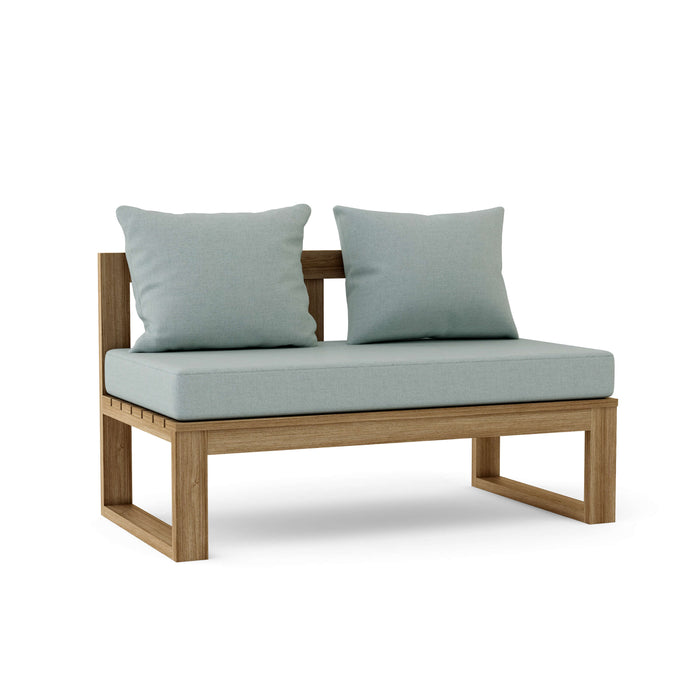 Anderson Teak Loveseat Mist Anderson Teak Straight Outdoor Wood Modular Deep Seating