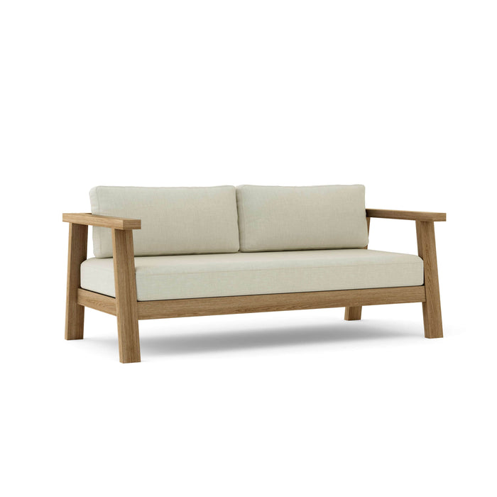 Anderson Teak Loveseat Natural Anderson Teak Palermo Outdoor Wood Deep Seating Loveseat