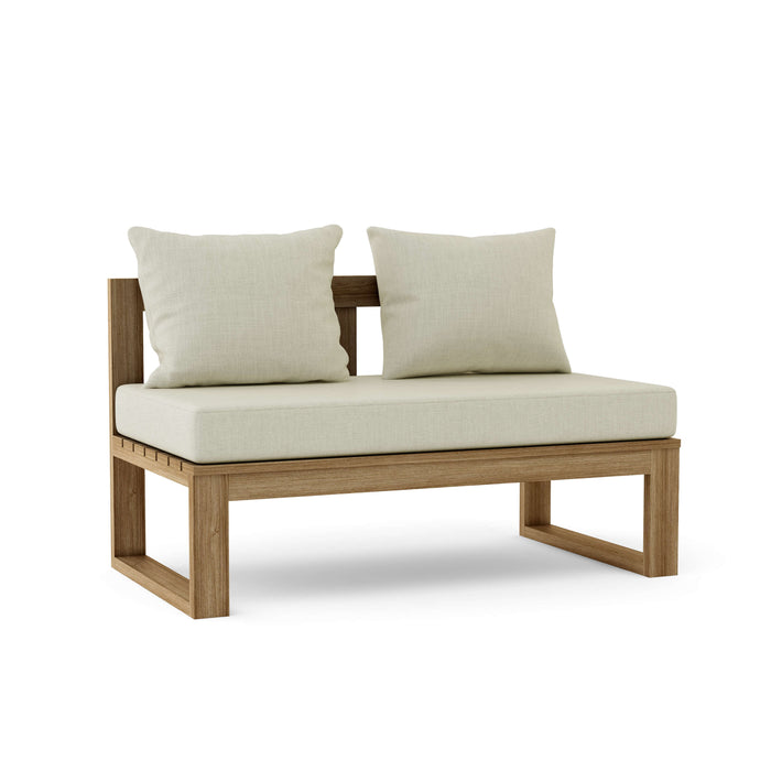 Anderson Teak Loveseat Natural Anderson Teak Straight Outdoor Wood Modular Deep Seating