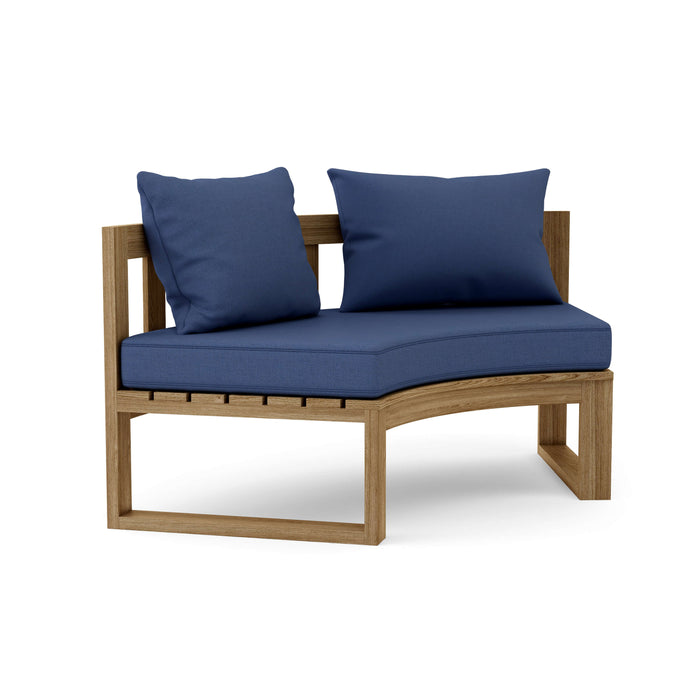 Anderson Teak Loveseat Navy Anderson Teak Circular Outdoor Wood Modular Deep Seating