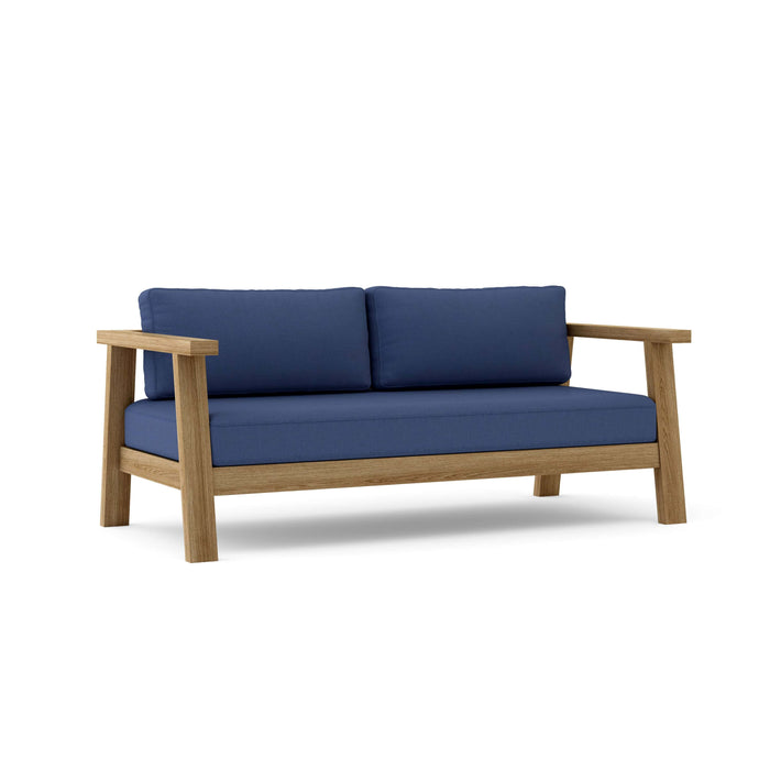 Anderson Teak Loveseat Navy Anderson Teak Palermo Outdoor Wood Deep Seating Loveseat