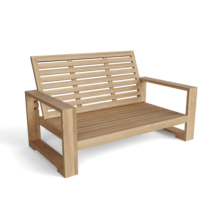 Anderson Teak Loveseat None Anderson Teak Capistrano Outdoor Wood Deep Seating Loveseat