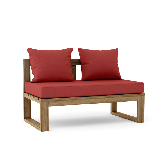 Anderson Teak Loveseat Pomegranate Anderson Teak Straight Outdoor Wood Modular Deep Seating