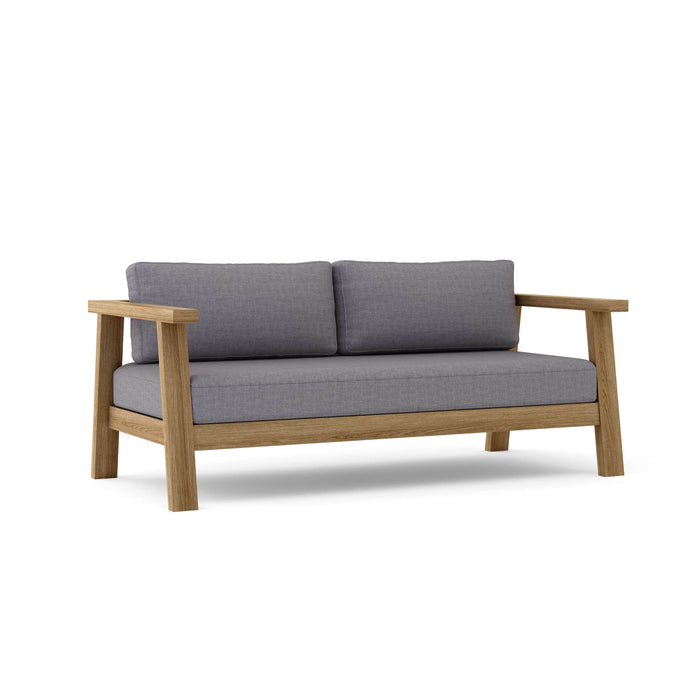 Anderson Teak Loveseat Slate Anderson Teak Palermo Outdoor Wood Deep Seating Loveseat