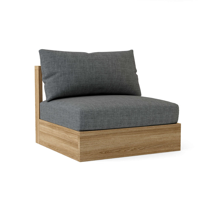 Anderson Teak Modular Chair Charcoal Anderson Teak Copacabana Outdoor Wood Deep Seating Center Modular