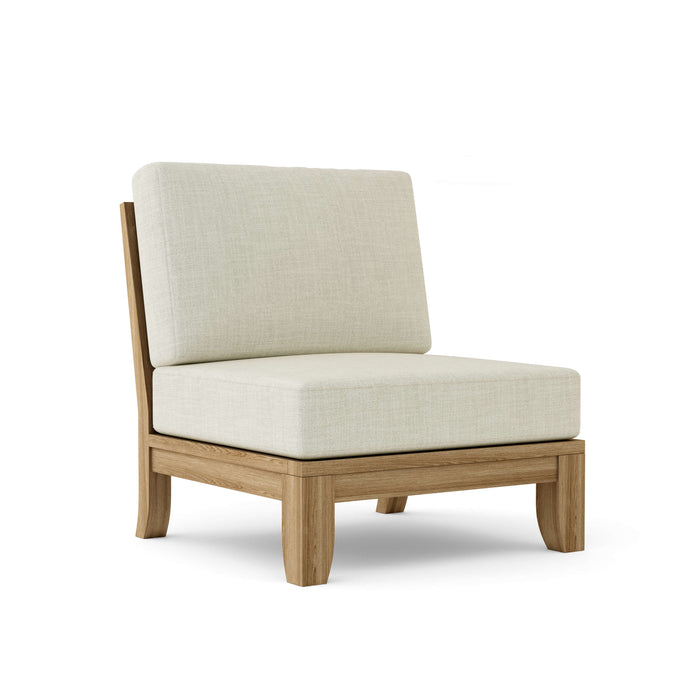 Anderson Teak Modular Chair Natural Anderson Teak Riviera Outdoor Wood Deep Seating Center Modular