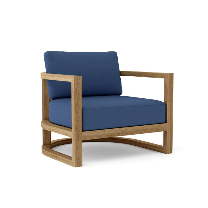 Anderson Teak Modular Chair Navy Anderson Teak Junus Outdoor Wood Deep Seating Lounge Armchair