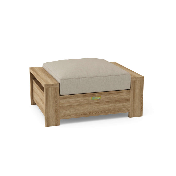 Anderson Teak Ottoman Ash Anderson Teak Madera Outdoor Wood Ottoman