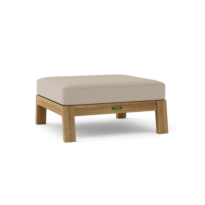 Anderson Teak Ottoman Ash Anderson Teak Palermo Outdoor Wood Ottoman