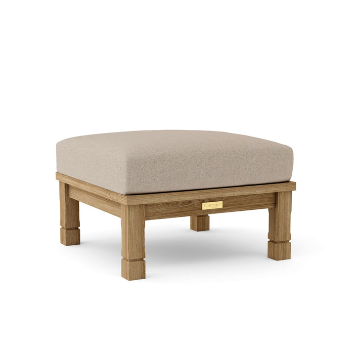 Anderson Teak Ottoman Ash Anderson Teak SouthBay Outdoor Wood Deep Seating Ottoman