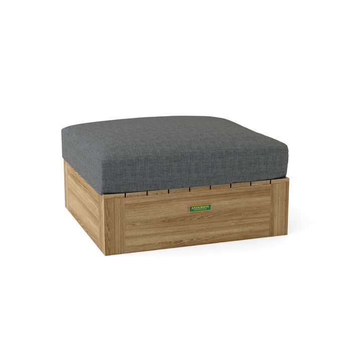 Anderson Teak Ottoman Charcoal Anderson Teak Copacabana Outdoor Wood Ottoman